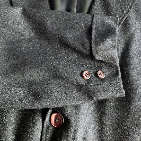 1960s Men's Black & Blue Topcoat - Picture 6 of 15